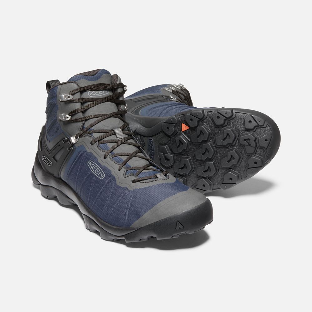 Keen Laarzen Heren Blauw/Grijs - Venture Mid Waterproof - 30879-XQOE